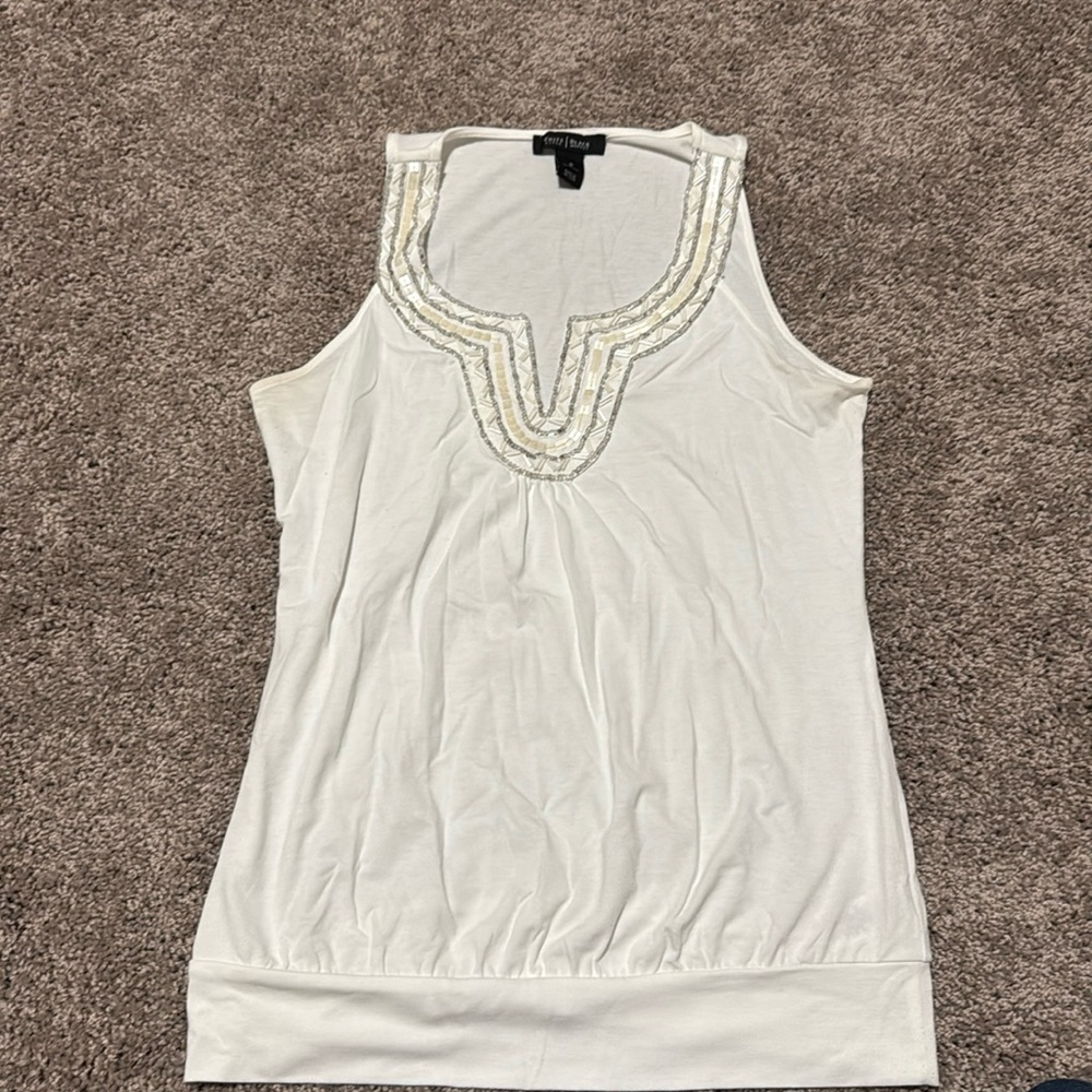 WHBM White dress tank